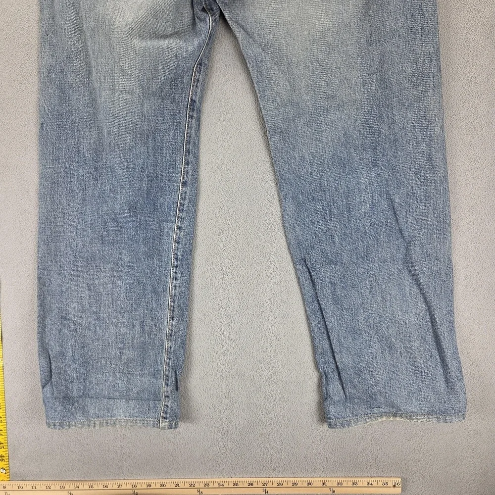 Vintage Edwin Jeans Mens Blue Selvedge 505X Straight Button Fly Fits 32x32